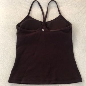 Lululemon burgundy power Y tank